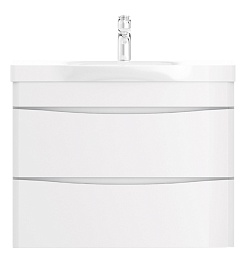 Am.Pm Тумба с раковиной Like 80 подвесная, белый, глянец – фотография-1